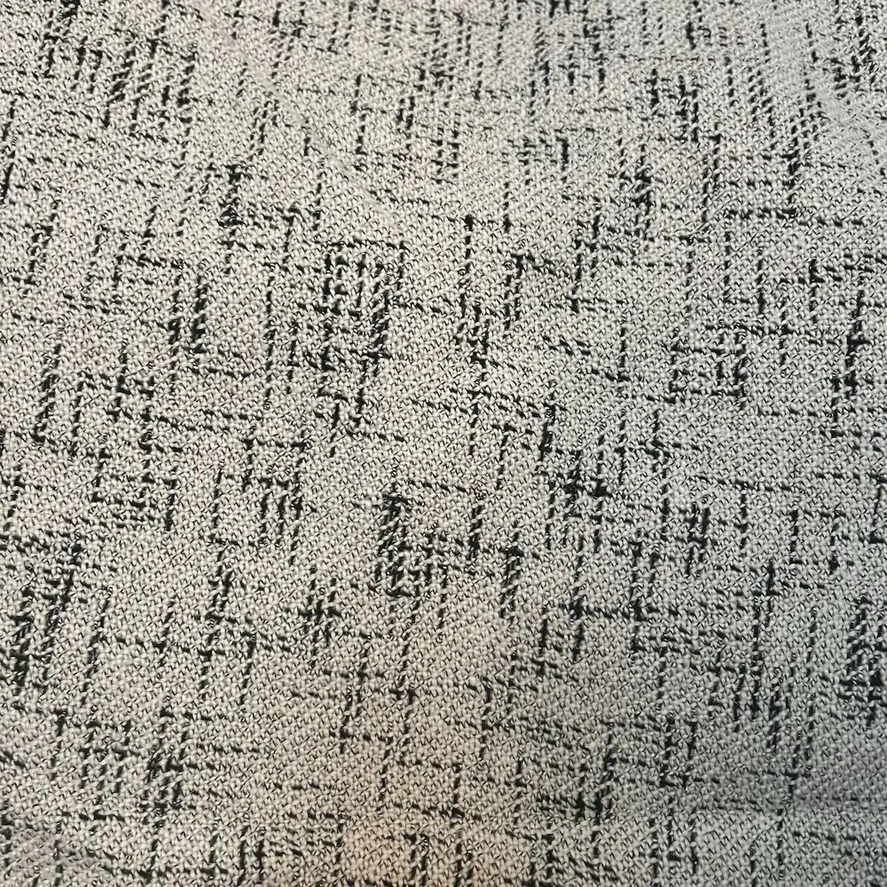 Crate & Barrel CB2 Hatchmark Black Natural Full Queen Button Duvet Cover Heavy